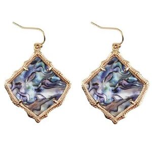 NEW Gold and Blue Kirsten Style Dangle Fashion Earrings